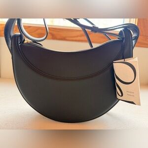 Polene Black Leather Shoulder Bag - Numero Dix